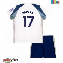 Camiseta Tottenham Hotspur Cristian Romero #17 Primera Equipación para niños 2025-26 manga corta (+ pantalones cortos)